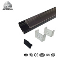 Profilé aluminium carré noir 50x50 pour led